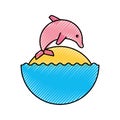 Cute dolphin isolated icon Royalty Free Stock Photo