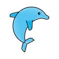 Cute dolphin isolated icon Royalty Free Stock Photo
