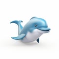 Cute Dolphin Smiling In Lively 3d Animation Style