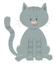 Cute domestic cat cartoon animal character Royalty Free Stock Photo