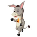 Cute donkey cartoon waving hand Royalty Free Stock Photo