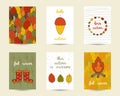 Cute doodle autumn cards