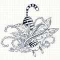 Cute doodle cat Royalty Free Stock Photo