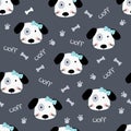 Cute doodle dogs seamless pattern Royalty Free Stock Photo