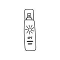 Cute doodle hand drawn vector sunscreen