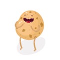 Cute doodle potatoe character on a white background. Royalty Free Stock Photo