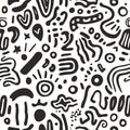 Creative abstract squiggle style drawing background
