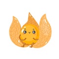 Cute vector physalis isolated illustration.