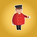 Cute doorman character Royalty Free Stock Photo