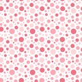 Cute dotted vector seamless pattern isolated on white background