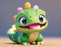 Cute Dragon Hatchling Smiling