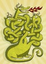 Cute Dragon Maze Game Royalty Free Stock Photo