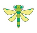 Cute Dragonfly Cartoon Vector Illustration