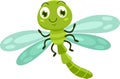 Cute Dragonfly Insect Cartoon Character Flying Royalty Free Stock Photo