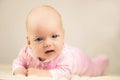 Cute dreamly little baby girl Royalty Free Stock Photo