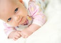 Cute dreamly little baby girl Royalty Free Stock Photo