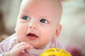 Cute dreamly little baby girl portrait Royalty Free Stock Photo