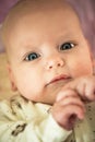 Cute dreamly little baby girl portrait Royalty Free Stock Photo