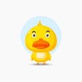 Cute duck character illustration icon Royalty Free Stock Photo