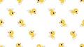 Cute ducks swimming seamless pattern