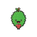 Cute durian cartoon mascot Royalty Free Stock Photo