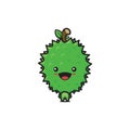 Cute durian cartoon mascot Royalty Free Stock Photo