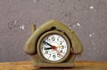 Cute dusty house shape alarm clock Royalty Free Stock Photo
