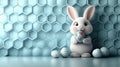 Cute Easter bunny with eggs Royalty Free Stock Photo
