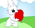 Cute Easter Bunny illustration Royalty Free Stock Photo