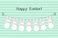 Cute Easter bunting with lovely bunnies for your decoration