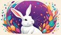 Cute easter buny card with copy space Royalty Free Stock Photo
