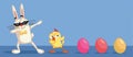 Cute Easter Characters Dabbing Having Fun Royalty Free Stock Photo