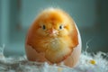 Cute easter chick in an easter egg shell Royalty Free Stock Photo