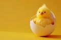 Cute easter chick in an easter egg shell Royalty Free Stock Photo