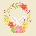 Cute Easter design for greeting card, post, poster, social network, sticker. Vector illustration hand-drawn Royalty Free Stock Photo
