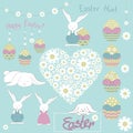 Cute Easter doodle. Vector Illustartion