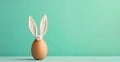 Cute easter egg with bunny ears abstract background Royalty Free Stock Photo