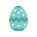 Cute easter egg flat illustration