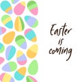 Cute Easter Eggs geometric abstract background in flat minimalism style