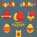 Cute Easter set of labels, ribbons and other Royalty Free Stock Photo