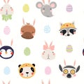 Cute Easter, spring seamless pattern Royalty Free Stock Photo