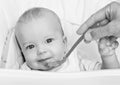 Cute eating baby boy Royalty Free Stock Photo