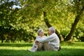 Cute elderly couple Royalty Free Stock Photo