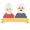 Cute elderly couple wearing glasses Royalty Free Stock Photo