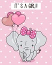 Cute elephant with balloons Royalty Free Stock Photo