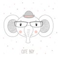 Cute elephant boy portrait Royalty Free Stock Photo