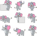 Cute elephant cartoon collection