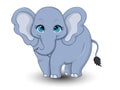 Cute Elephant cartoon vector set1 Royalty Free Stock Photo