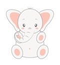 cute elephant icon Royalty Free Stock Photo