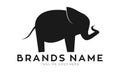 Cute elephant illustration vector logo